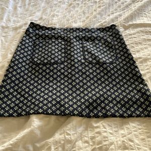 Loft Navy and sage skirt